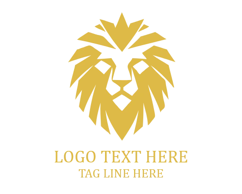  Geometric Lion Head Logo