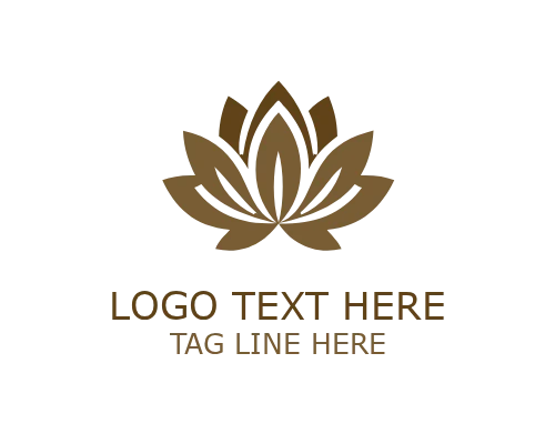 Geometric Lotus Floral Logo for Modern Wellness Branding