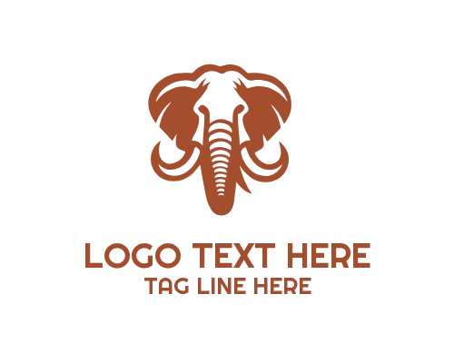 Geometric Mammoth Logo Design