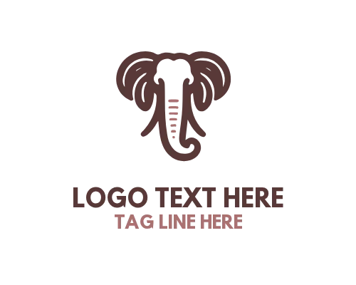 Geometric Modern Elephant Logo