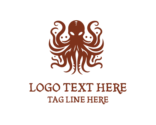 Geometric Modern Octopus Logo