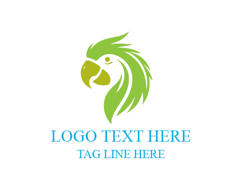 Geometric Modern Parrot Logo for Creative Branding, Wildlife Identity, and Tropical Companies