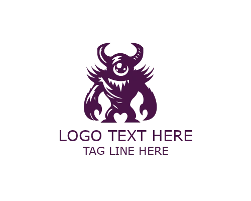 Geometric Monster Logo for Modern Gaming Branding