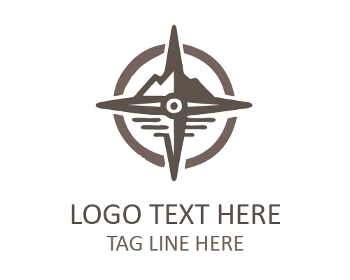 Geometric Navigation Compass Logo for Modern Branding