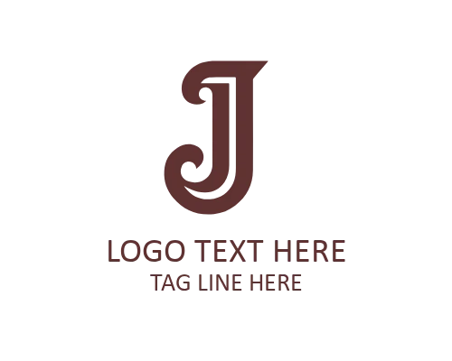 Geometric Outline Letter J Logo for Modern Branding