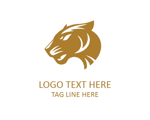 Geometric Panther Head Logo