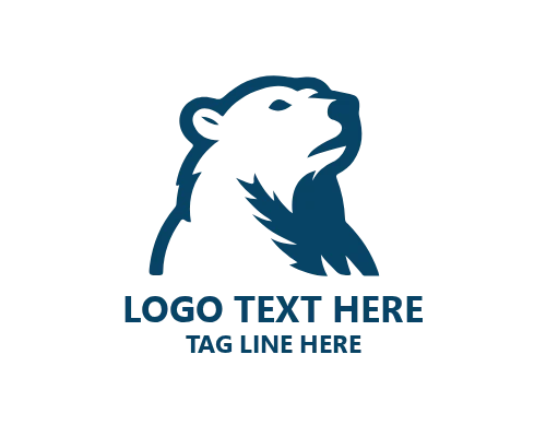 Geometric Polar Bear Logo for Modern and Creative Brands