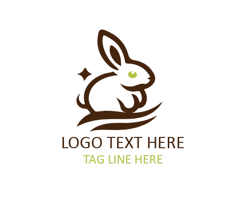 Geometric Rabbit Flat Logo for Modern and Tech Brands