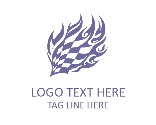 Geometric Racing Flag Logo for Modern Branding