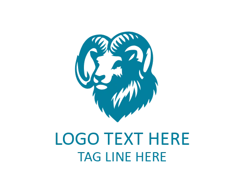 Geometric ram Head Logo for Modern Branding