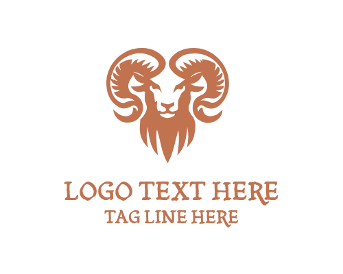 Geometric Ram Head Logo