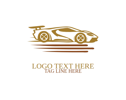 Geometric Sports Fast Car Logo
