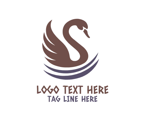 Geometric Swan Modern Logo