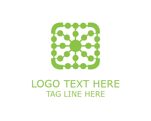 Geometric Tech Square Logo for Modern Technology Branding