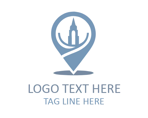 Geometric Travel Pin Logo for Modern Branding