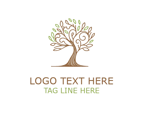 Geometric Tree Monoline Logo for Modern Eco Branding