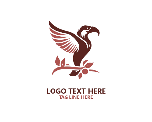 Geometric Tropical Bird Logo