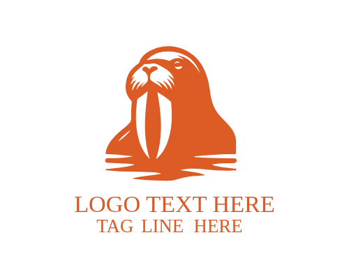 Geometric Walrus Logo for Modern and Creative Brands