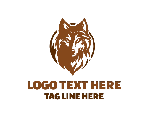 Geometric Wolf Head Modern Polygon Logo