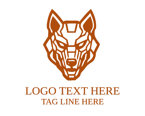 Geometric Wolf Mascot Logo