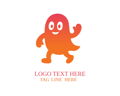 Ghost Halloween Badge Logo