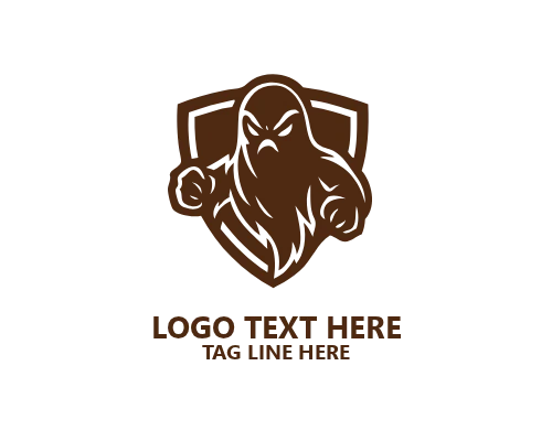 Ghost Halloween Cartoon Logo