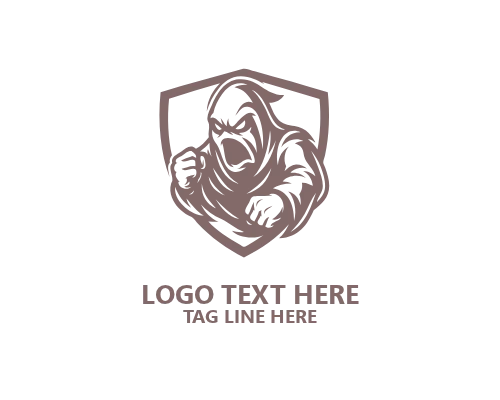 Ghost Playful Outline Logo