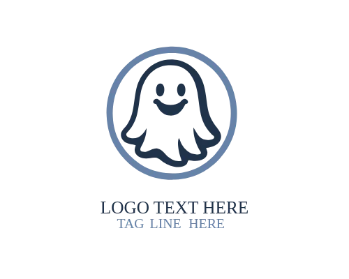 Ghost Vintage Halloween Logo