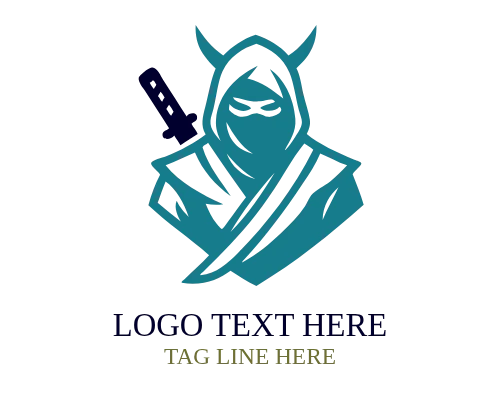 Ghoststrike Ninja Mascot Logo