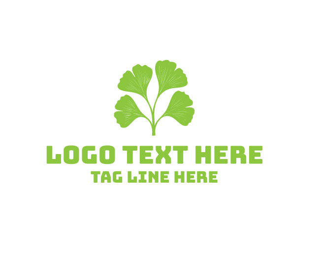 Ginkgo Herb Leaf Best Logo