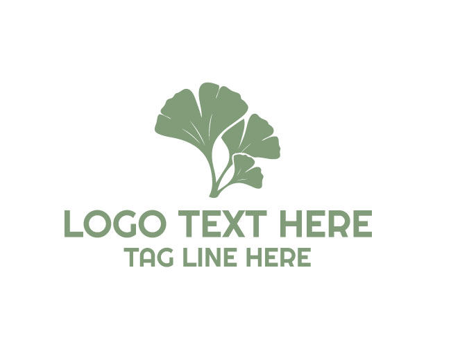Ginkgo Herb Natural Best Design Logo