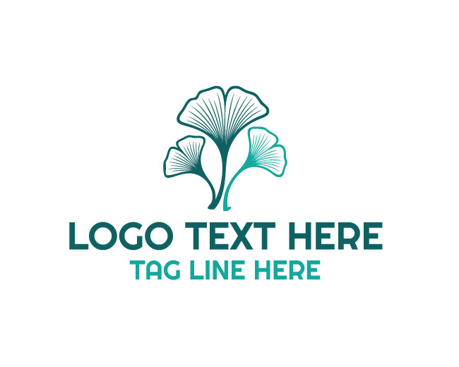 Ginkgo Herb Organic Design Logo