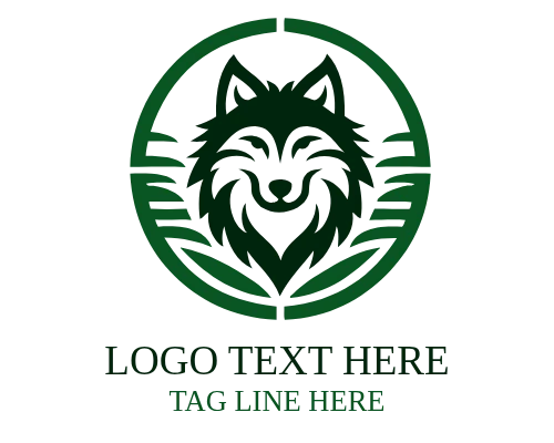 Glacier Wolf Mascot Logo