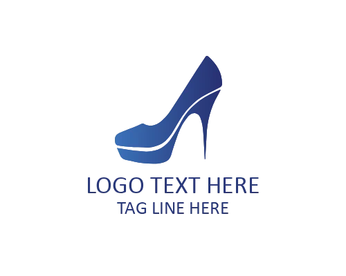 Glamour Step Heel Logo for Elegant Women Lifestyle Brands