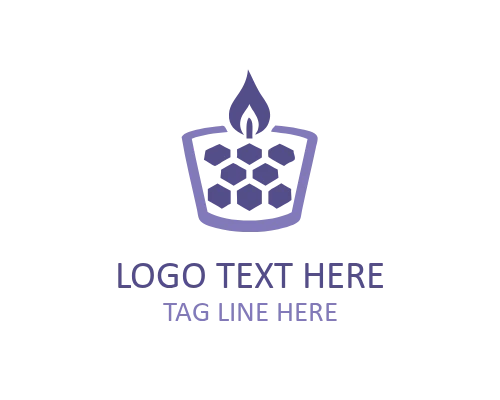Glass Jar Outline Candle Logo