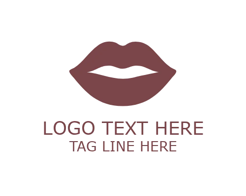 Gloss Lips Emblem Logo for Cosmetic and Beauty Branding