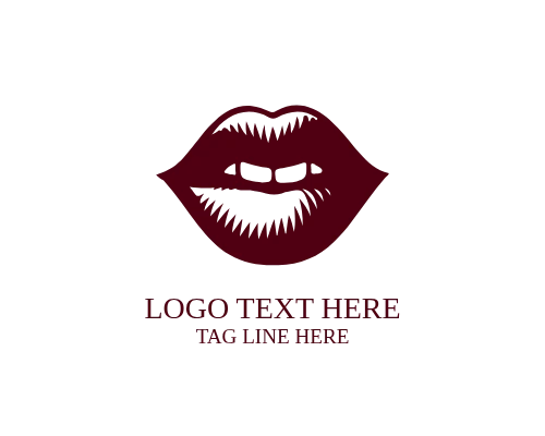 Glossy Makeup Lips Logo