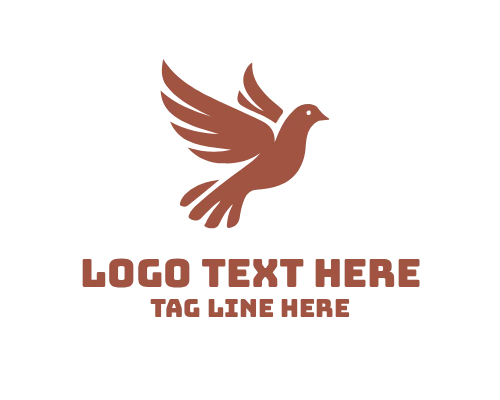  Glowing Dove Peace Inspiration Logo