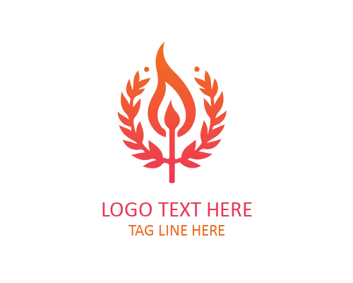 Glowing Fire Flame Logo for Energy and Tech Brands