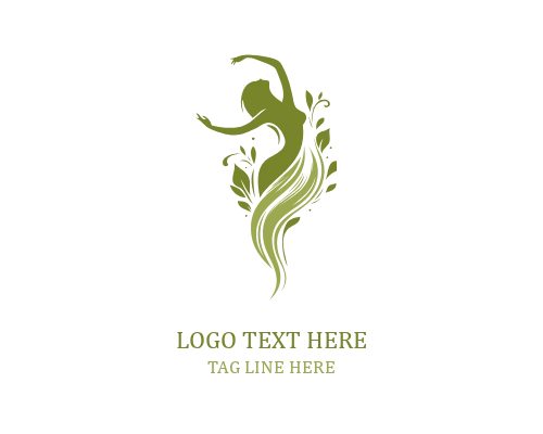 Goddess Nature Woman Tree Logo
