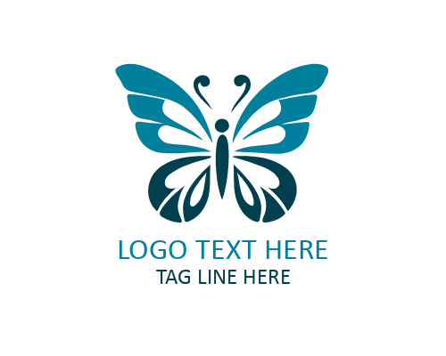 Gold Minimal Butterfly Logo