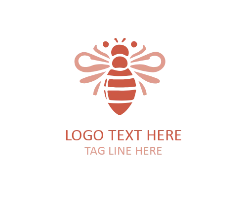 Golden Bee Emblem Luxury Logo