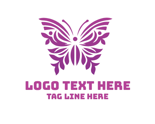  Golden Butterfly Luxury Logo