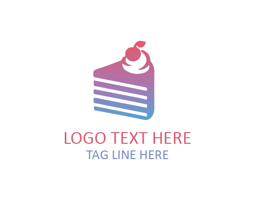 Golden Cake Slice Logo