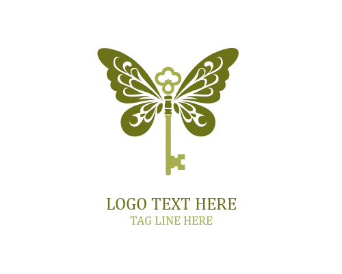 Golden Feather Wings Key Logo