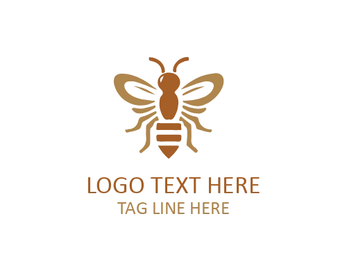 Golden Honey Bee Brand Icon