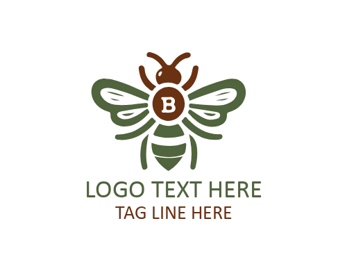Golden Honey Bee Logo for Luxury Honey Brands