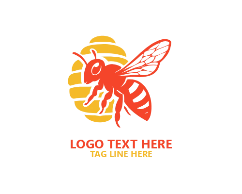 Golden Honey Bee Logo