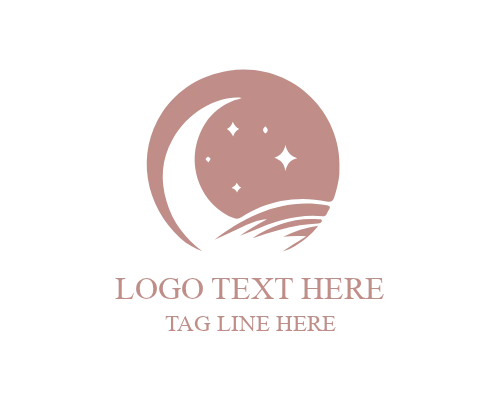 Golden Moon Emblem Logo for Luxury Brands