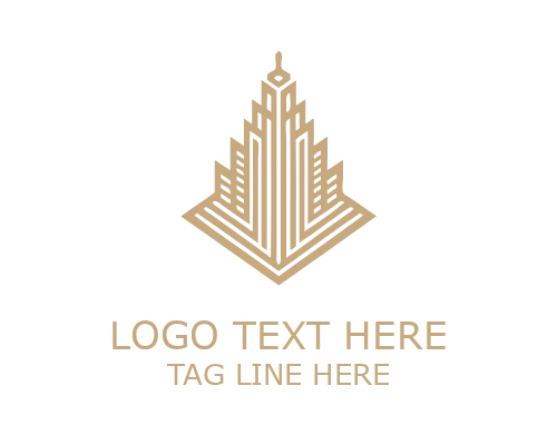 Golden Roof Real Estate Logo for Premium Property Branding